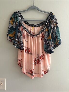 Free People "Rockin Rochelle" Crop Blouse L